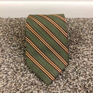 Vintage Brooks Brothers Makers Neck Tie Silk Herringbone Repp Striped 57L 3.75W